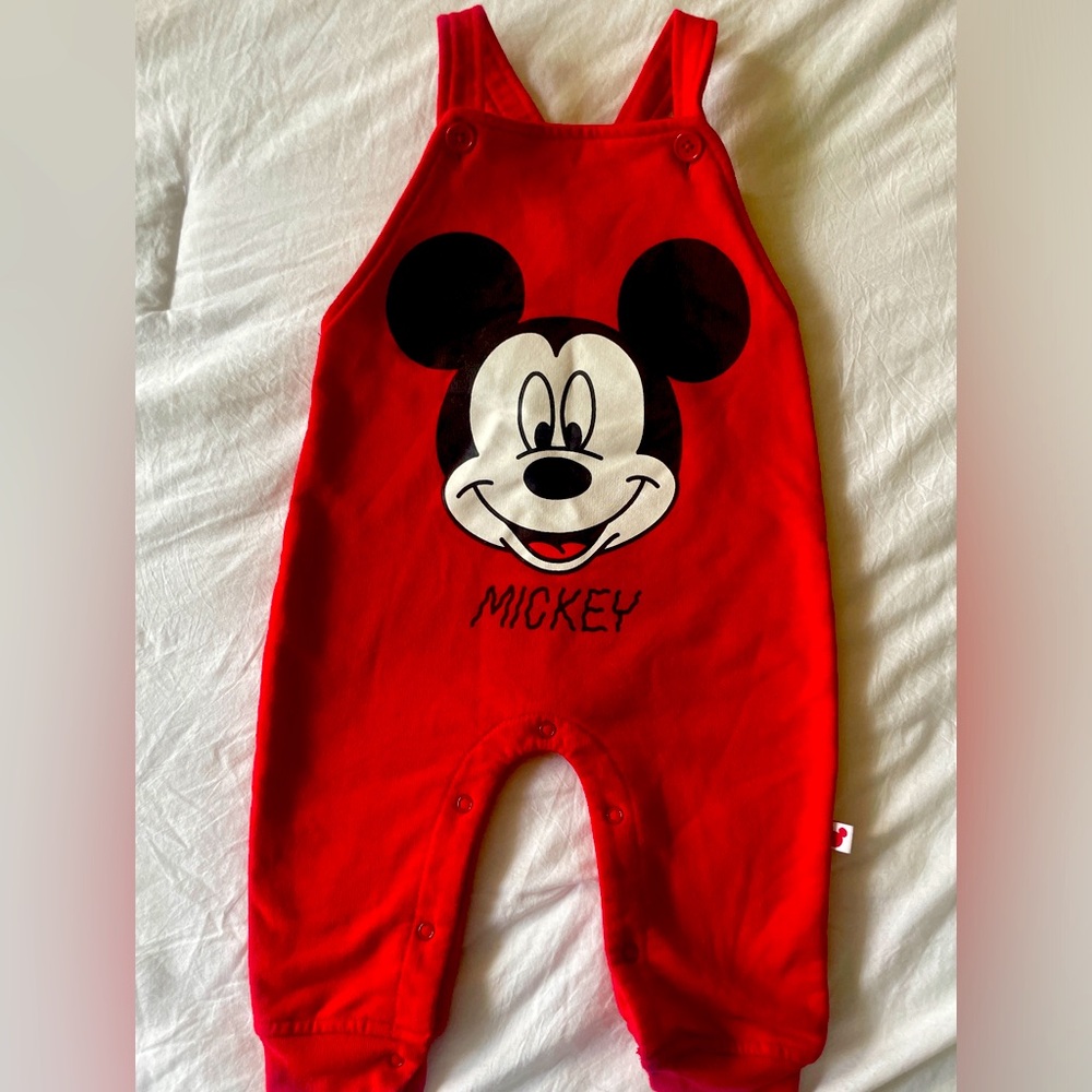 Baby Boys Disney-Mickey Mouse Overalls